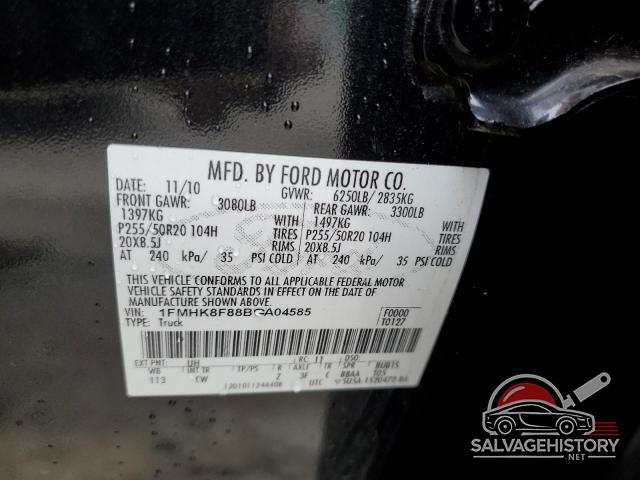 1FMHK8F88BGA04585 2011 FORD EXPLORER photo no. 13