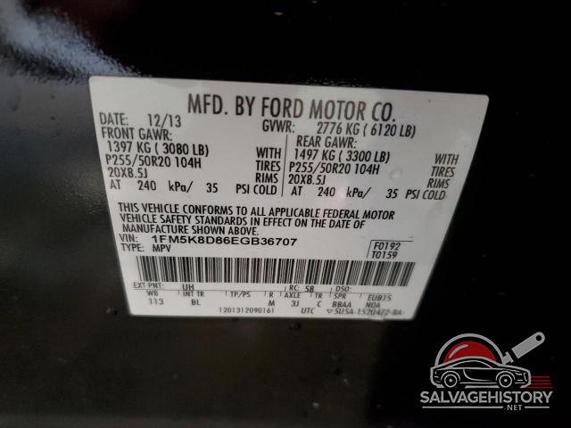 1FM5K8D86EGB36707 2014 FORD EXPLORER photo no. 13
