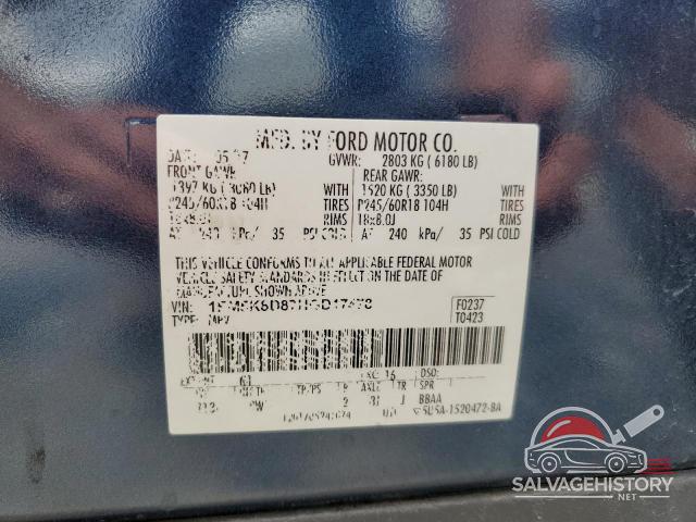 1FM5K8D87HGD17478 2017 FORD EXPLORER photo no. 14