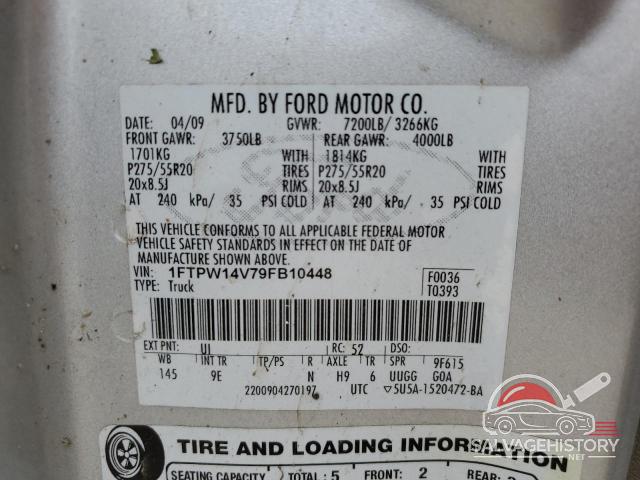 1FTPW14V79FB10448 2009 FORD F-150 photo no. 12