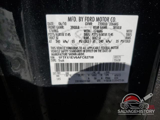 1FTFX1EV6AFC82708 2010 FORD F-150 photo no. 12