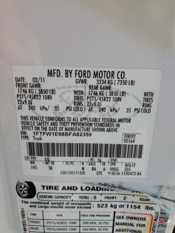 1FTFW1E68BFA82359 2011 FORD F-150 photo no. 13