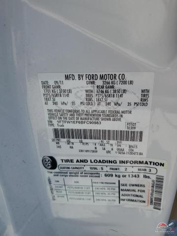 1FTFW1EF6BFC90983 2011 FORD F-150 photo no. 12