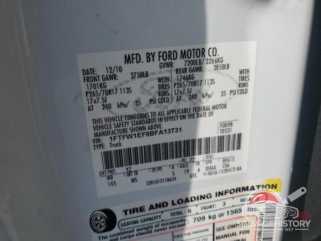 1FTFW1EF9BFA13731 2011 FORD F-150 photo no. 12