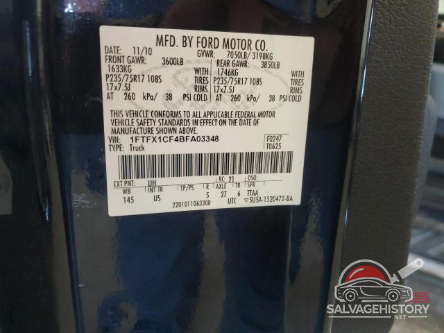 1FTFX1CF4BFA03348 2011 FORD F-150 photo no. 12
