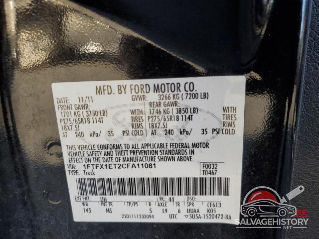1FTFX1ET2CFA11081 2012 FORD F-150 photo no. 12