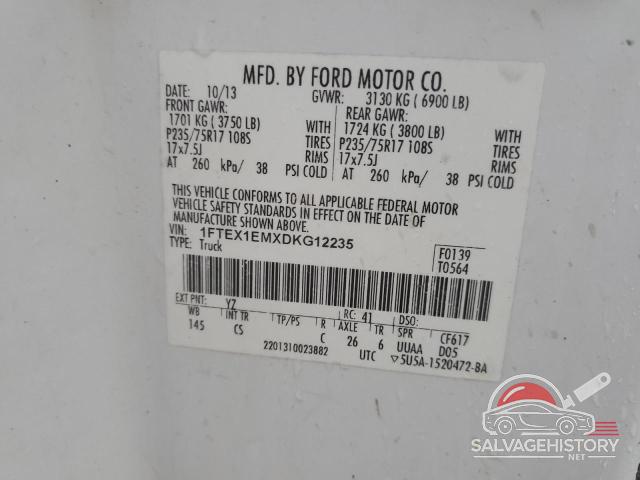 1FTEX1EMXDKG12235 2013 FORD F-150 photo no. 12