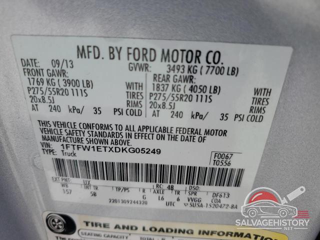 1FTFW1ETXDKG05249 2013 FORD F-150 photo no. 12