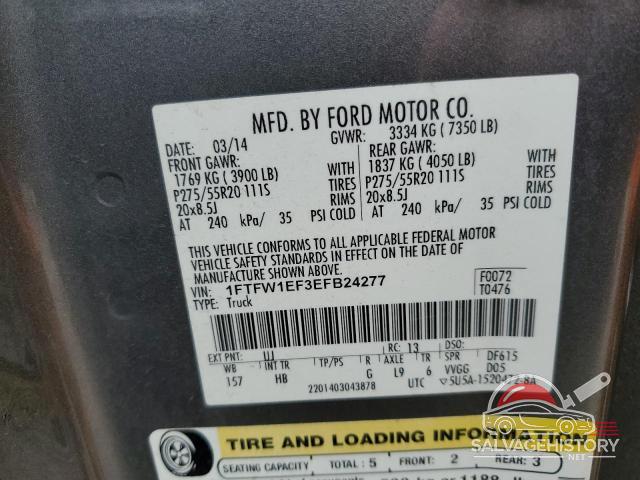 1FTFW1EF3EFB24277 2014 FORD F-150 photo no. 12