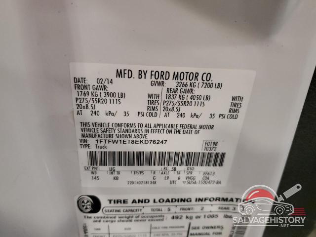 1FTFW1ET8EKD76247 2014 FORD F-150 photo no. 12