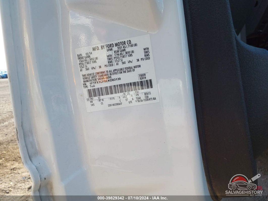 1FTFX1CF8EKD83130 2014 FORD F-150 photo no. 9