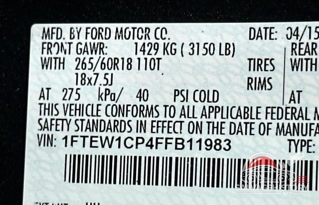 1FTEW1CP4FFB11983 2015 FORD F-150 photo no. 10
