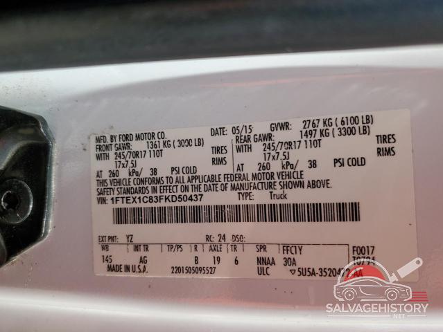 1FTEX1C83FKD50437 2015 FORD F-150 photo no. 12