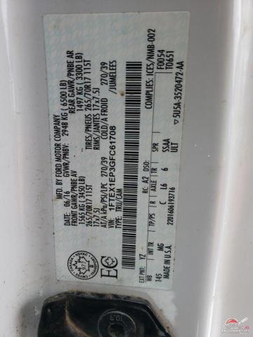 1FTEX1EP3GFC61708 2016 FORD F-150 photo no. 13