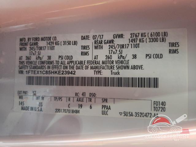 1FTEX1C85HKE23942 2017 FORD F-150 photo no. 12
