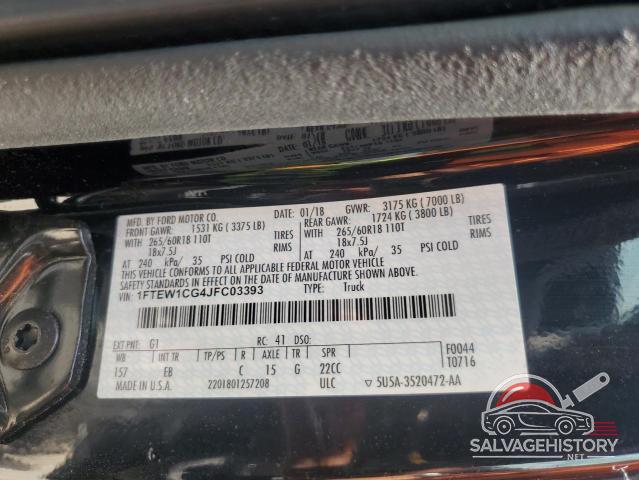 1FTEW1CG4JFC03393 2018 FORD F-150 photo no. 12