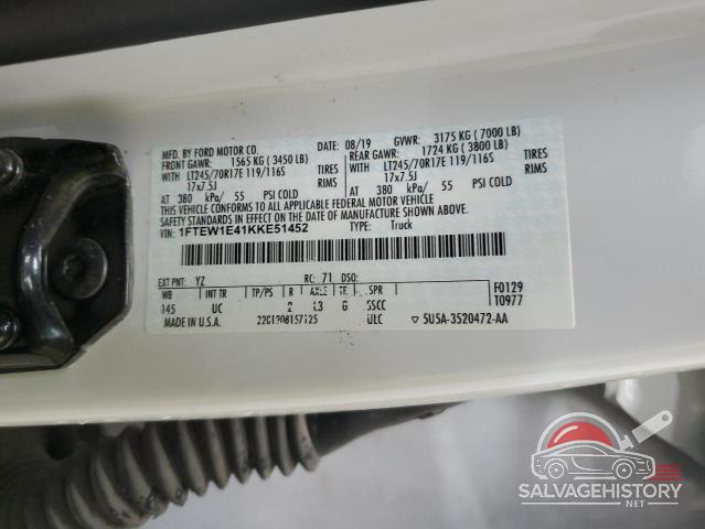 1FTEW1E41KKE51452 2019 FORD F-150 photo no. 12