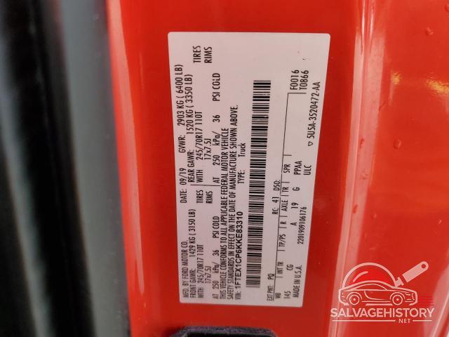 1FTEX1CP6KKE83310 2019 FORD F-150 photo no. 12