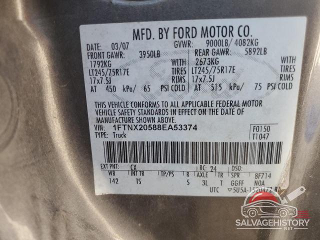 1FTNX20588EA53374 2008 FORD F250 photo no. 12