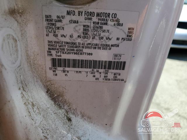 1FTSX20Y98EB77389 2008 FORD F250 photo no. 12