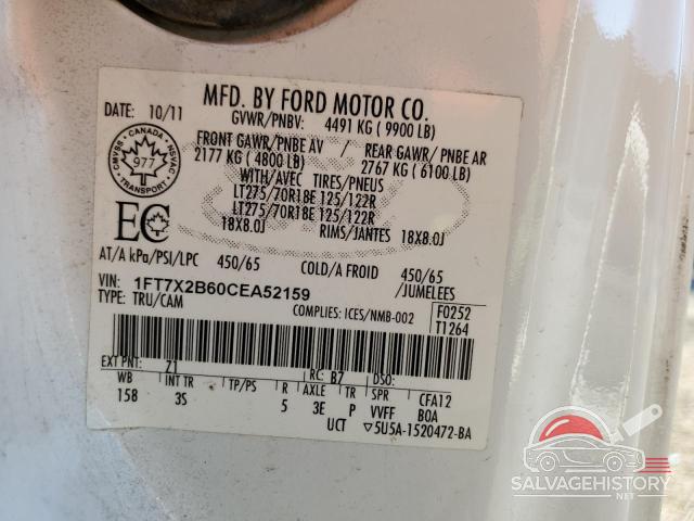 1FT7X2B60CEA52159 2012 FORD F250 photo no. 12