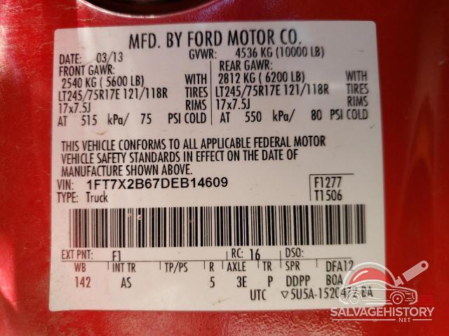 1FT7X2B67DEB14609 2013 FORD F250 photo no. 12