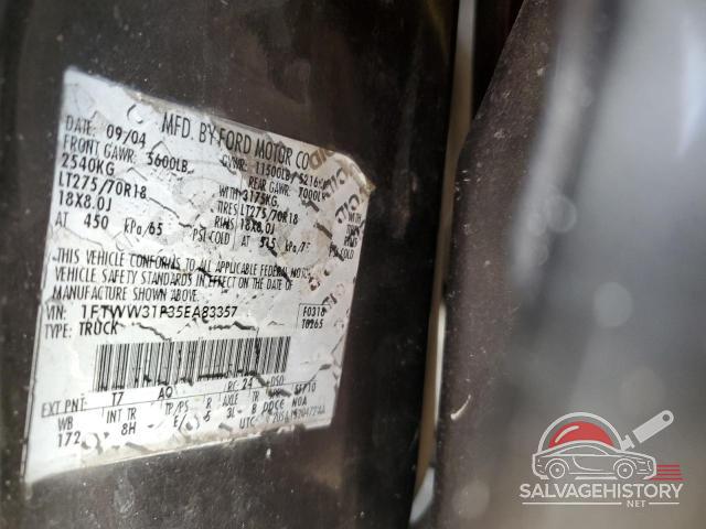 1FTWW31P35EA83357 2005 FORD F350 photo no. 12