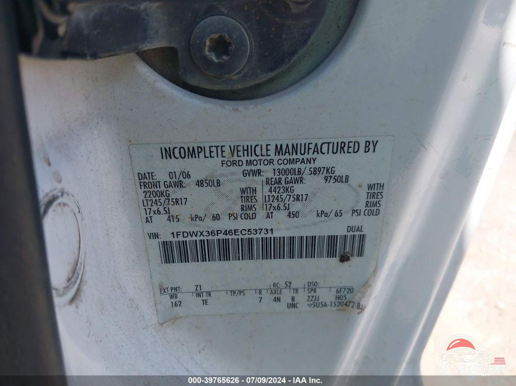 1FDWX36P46EC53731 2006 FORD F350 photo no. 8