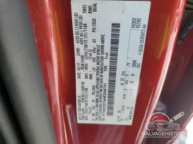 1FT8W3DT4HED04731 2017 FORD F350 photo no. 12