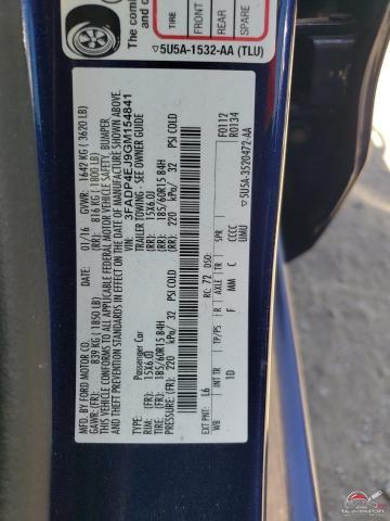 3FADP4EJ9GM154841 2016 FORD FIESTA photo no. 13