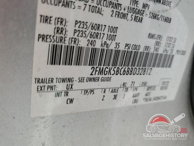 2FMGK5BC6BBD32812 2011 FORD FLEX photo no. 13