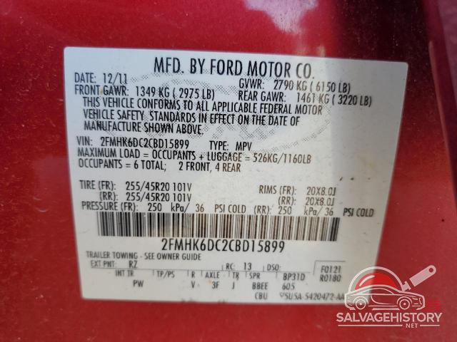 2FMHK6DC2CBD15899 2012 FORD FLEX photo no. 13