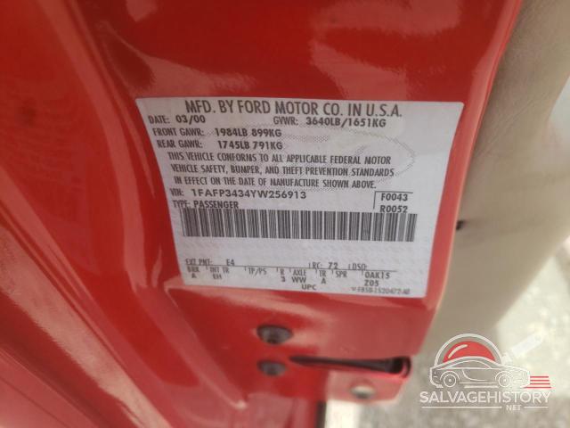 1FAFP3434YW256913 2000 FORD FOCUS photo no. 12