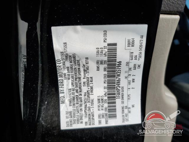 1FAHP34N67W351966 2007 FORD FOCUS photo no. 12