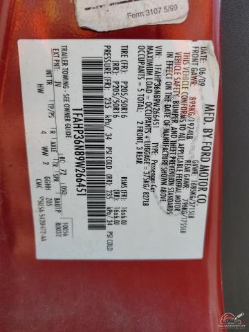 1FAHP36N89W266451 2009 FORD FOCUS photo no. 12