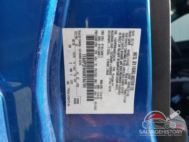 1FAHP3FN4AW246704 2010 FORD FOCUS photo no. 12