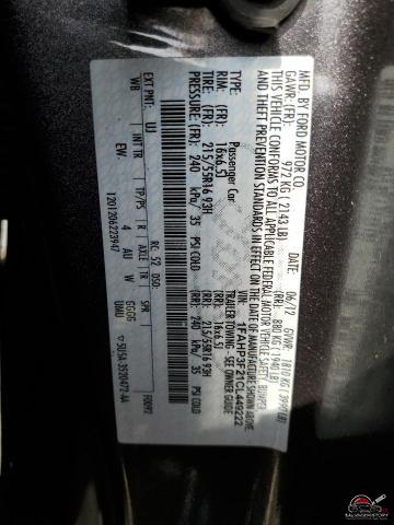 1FAHP3F21CL449222 2012 FORD FOCUS photo no. 12