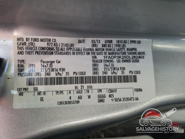 1FADP3K25DL282403 2013 FORD FOCUS photo no. 12