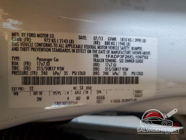 1FADP3F26EL109792 2014 FORD FOCUS photo no. 12