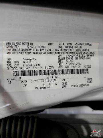 1FADP3F2XEL366485 2014 FORD FOCUS photo no. 12