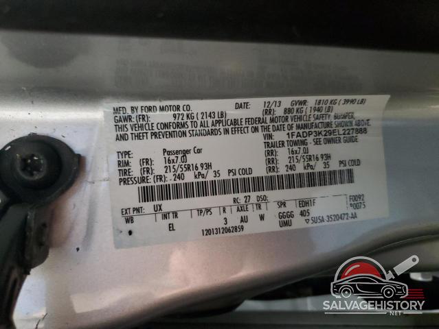1FADP3K29EL227888 2014 FORD FOCUS photo no. 12