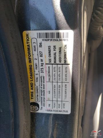 1FADP3F25GL347815 2016 FORD FOCUS photo no. 12