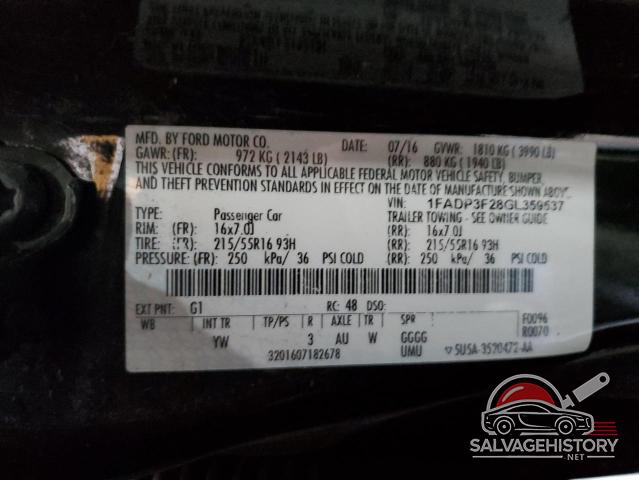 1FADP3F28GL359537 2016 FORD FOCUS photo no. 13