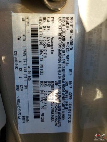 1FADP3K28GL220286 2016 FORD FOCUS photo no. 12