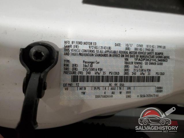 1FADP3K21HL346863 2017 FORD FOCUS photo no. 12
