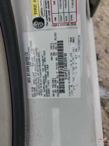 3FAHP07108R209740 2008 FORD FUSION photo no. 12