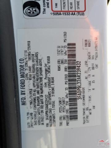 3FADP0L32AR239432 2010 FORD FUSION photo no. 12