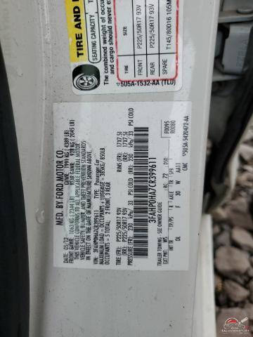 3FAHP0HA7CR399611 2012 FORD FUSION photo no. 12