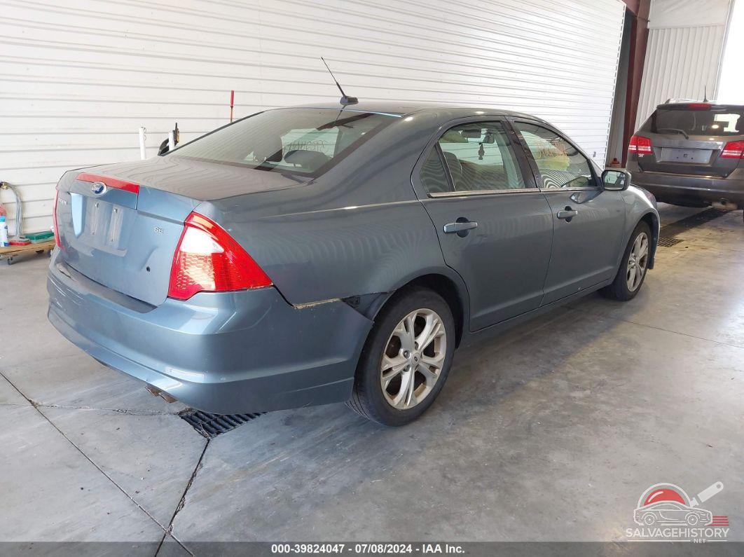 3FAHP0HA8CR321015 2012 FORD FUSION photo no. 4