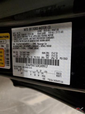 3FA6P0H75DR349917 2013 FORD FUSION photo no. 12